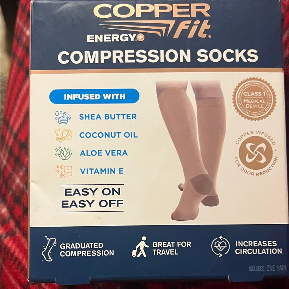 Copper fit Energy Compression Socks tan unisex S/M